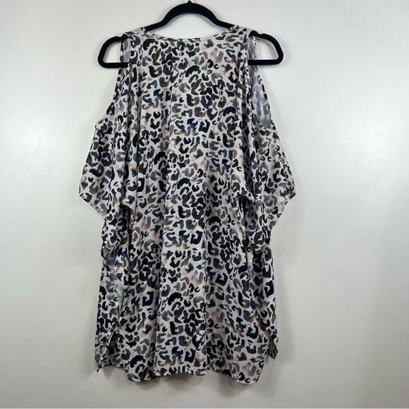 Show Me Your Mumu Oversized Animal Print Poncho Top Small Beach Summer Boho - Picture 5 of 10